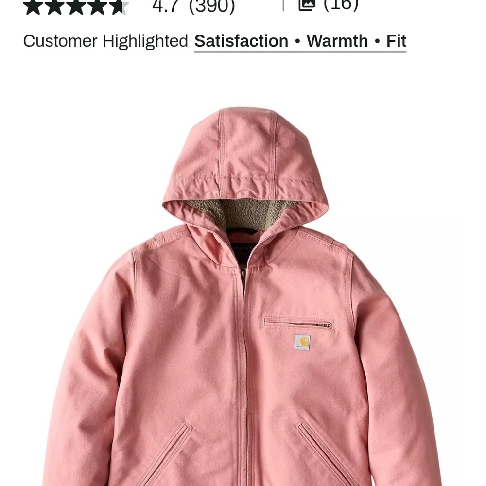 Carhartt Blush Pink Hooded Jacket